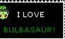 I Love Bulbasaur Pokemon Stamp