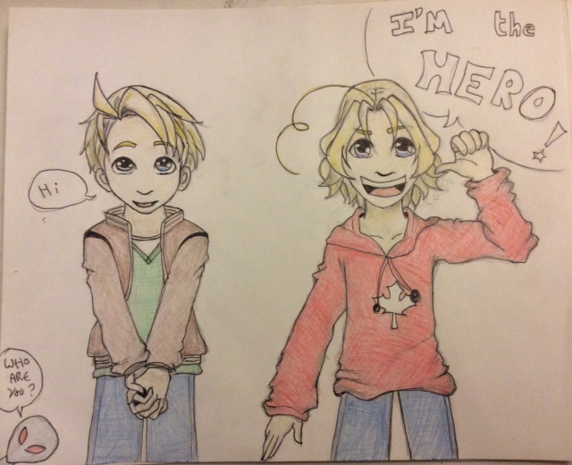 America and Canada switch personalities (Hetalia)