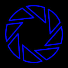 Aperture Science Logo-Blue by PortalPanda