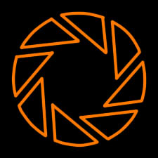 Aperture Science Logo-Orange by PortalPanda