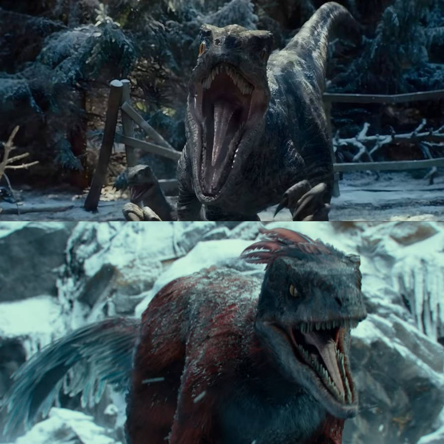 Blue Protects Beta from Pyroraptor by Stiggo-Stygimoloch on DeviantArt