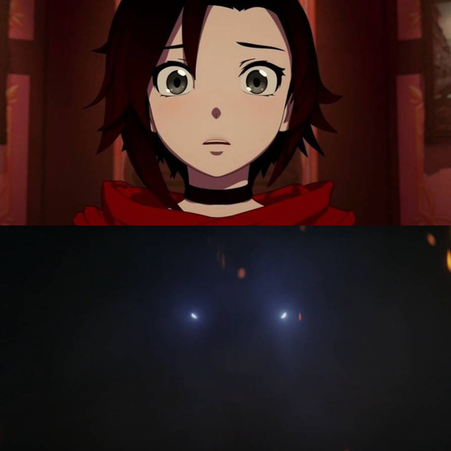Shimo Meet Rwby Ruby Rose sees Shimo in the Dark by Stiggo-Stygimoloch on DeviantArt
