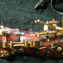 Steampunk Arm ray gun close up