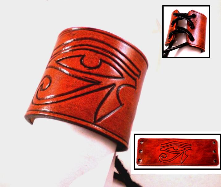 Eye of Ra Leather Cuff