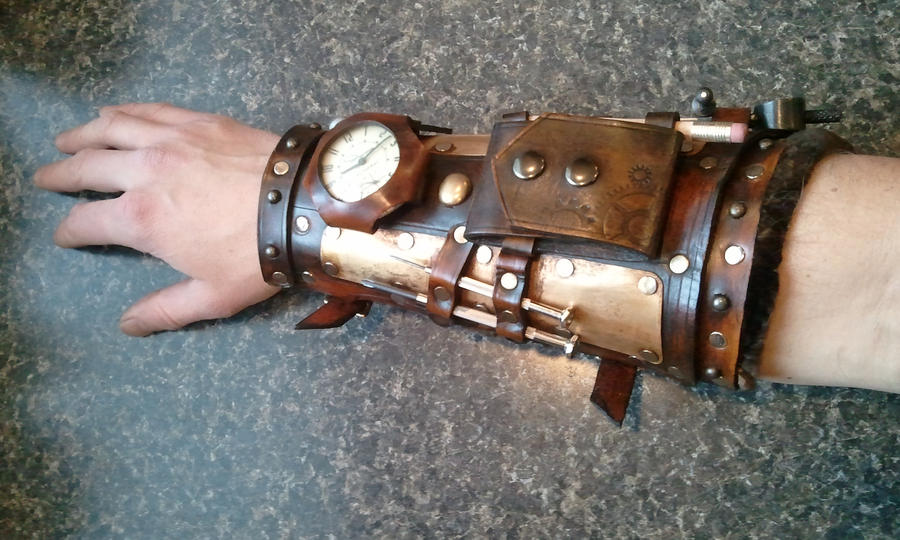 steampunk mechanic bracer armor by Skinz-N-Hydez