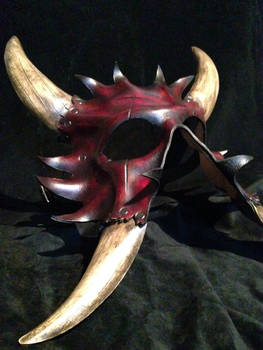 Leather demon mask