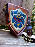 Zelda Hylian shield leather bag