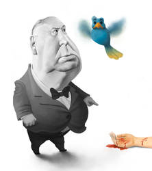 Alfred Hitchcock and an Innocent Bird