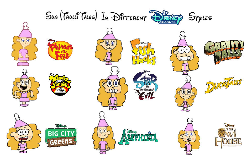 Disney Channel Variants Sun in Different Disney Channel Styles by Adrian20221 on DeviantArt