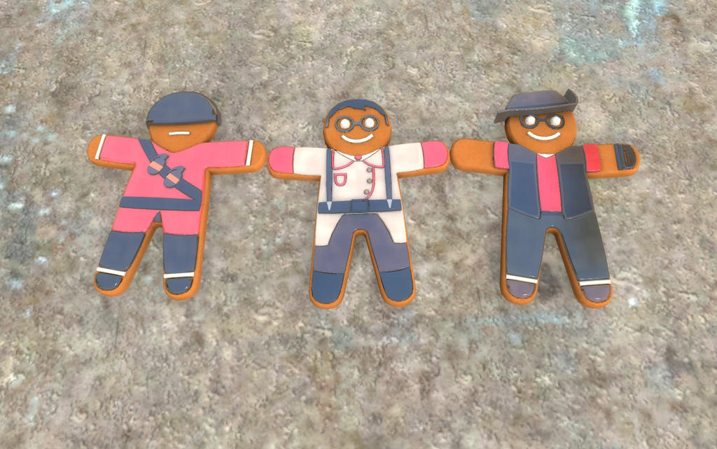 Gingerbread Sniper, Medic and Soldier by Emilythedog661 on DeviantArt