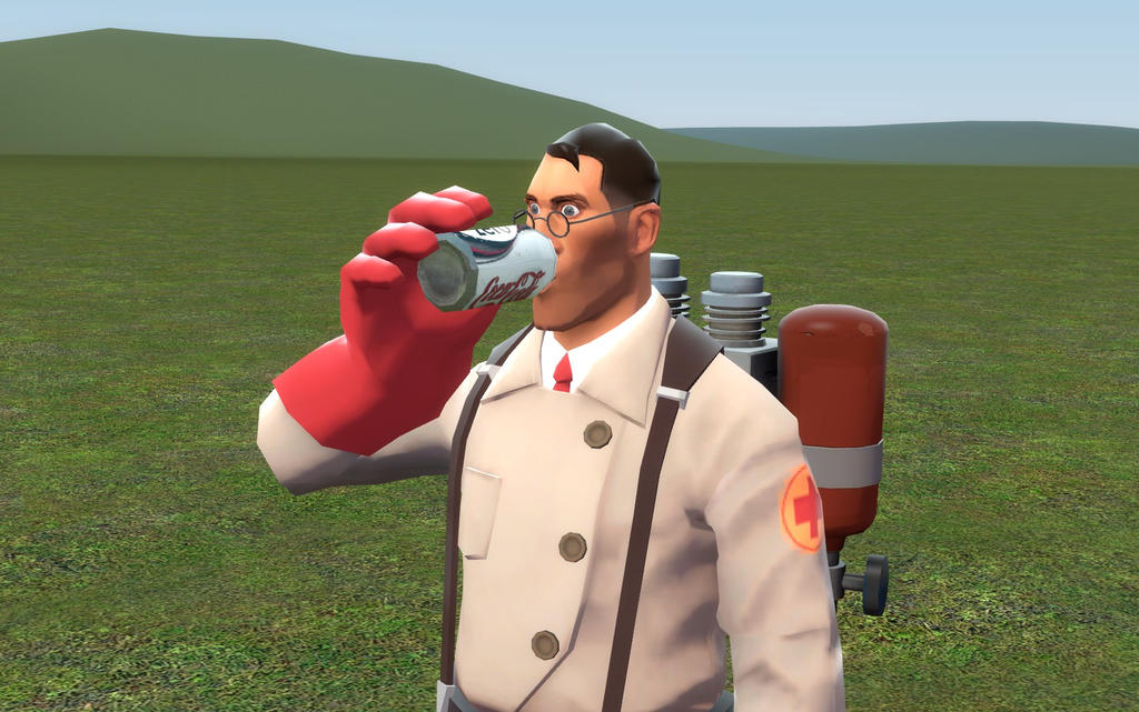 Medic having a coke