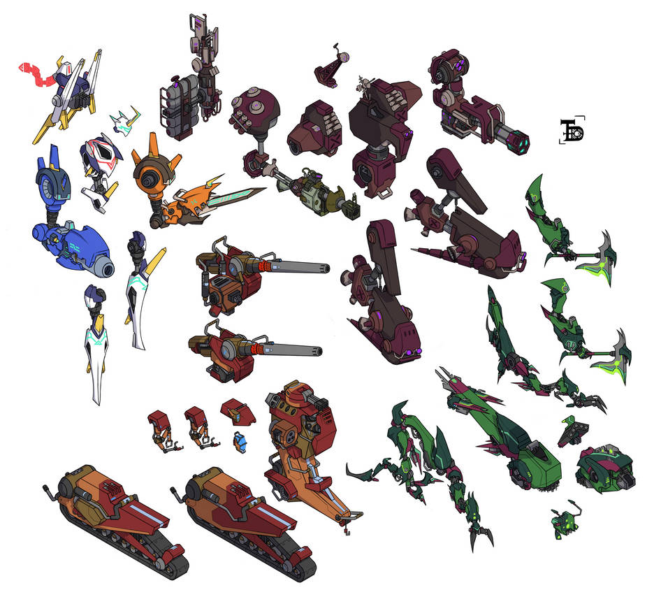 Cut up mech parts by SirTidehunter115 on DeviantArt