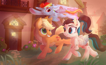 Applejack x Rainbow Dash x Stumpy