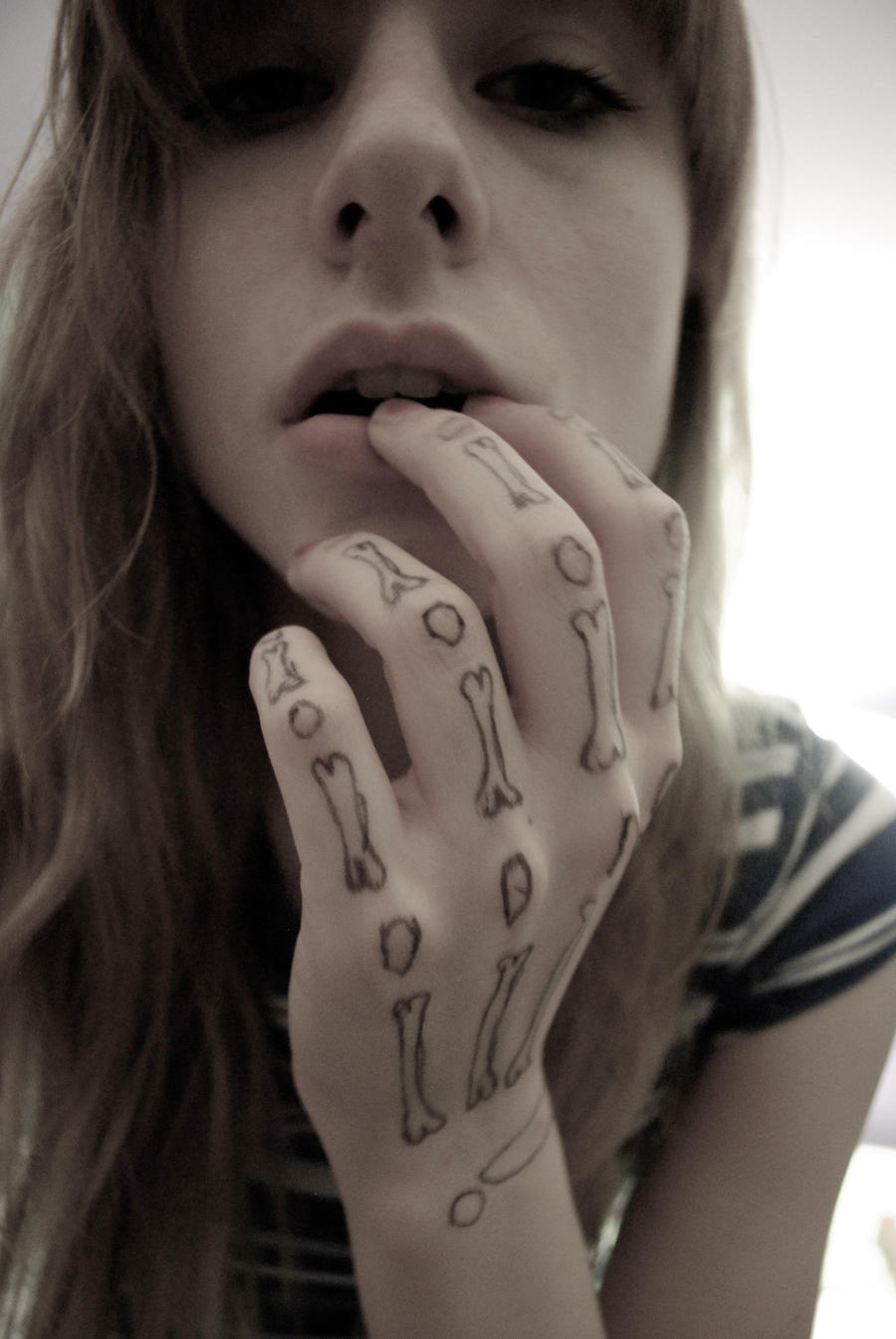 skeleton fingers.