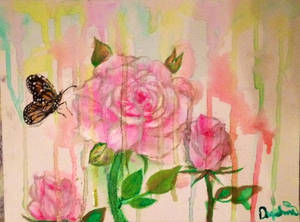 roses and butterflies