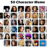 50 Character Meme Female