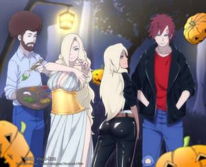 Commission - Konoha's Halloween Party