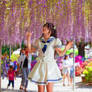 girl and wisteria