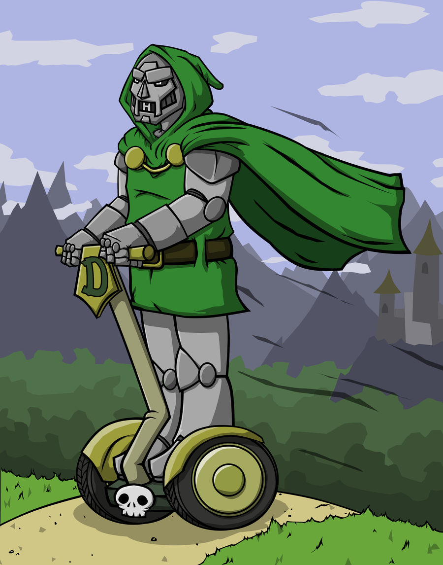 Dr. Doom on his Segway by KahunaBlair