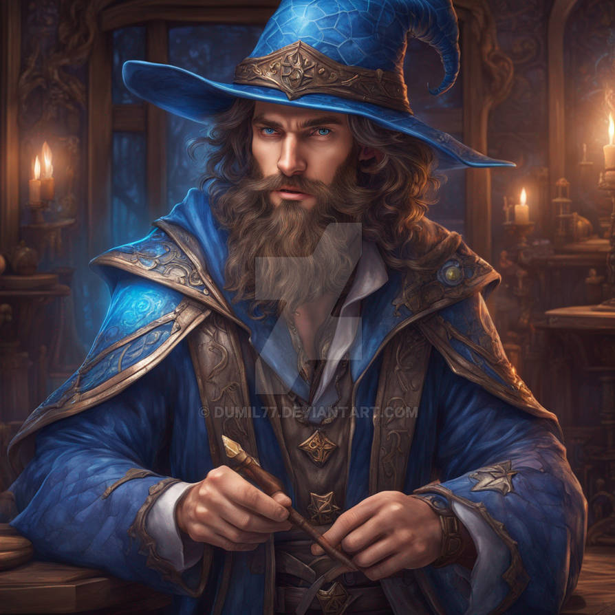 Young, Handsome Wizard, Handsome Man, Blue Eyes, B