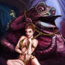 Leia slave costume with Jabba