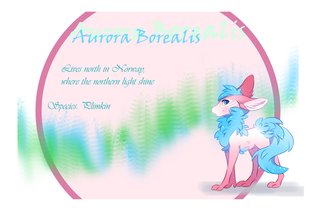 1draft reffsheet of  my Plimkin Aurora Borealis