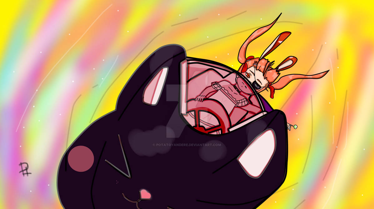 Evil Rabbid Driving Evil Bunny speeding in her Cat Cart. by potatoyandere on DeviantArt
