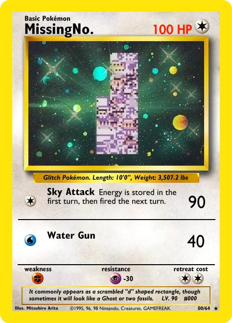 pokemon card missingno Missingno. & Shining Missingno. - Custom Pokemon Card