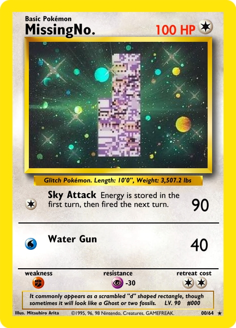 MissingNo. Pokemon card by ausowe07252 on DeviantArt MissingNo. Pokemon card by ausowe07252 on DeviantArt