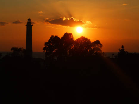 Lighthouse and the sunset