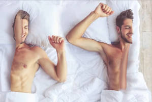 waking up on either side of himself