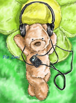 Teddy listenning music :)