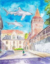 Sharks flying in Cracow :)