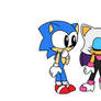 Classic Sonic and Classic Rouge