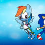 Friendship Crossover: Sonic and Rainbow Dash