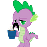 Spike enjoys his Coffee Vector