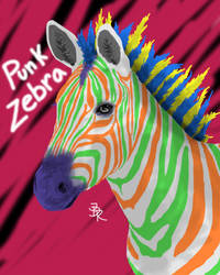 Punk Zebra by mydragonzeatyou