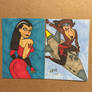 Batman TAS Red Claw and Roxy Rocket sketch cards