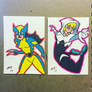 Sketchcards - X 23 and Spider-Gwen