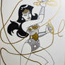 Wonder Woman Black and Gold DCAU style 