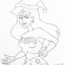 Wonder Woman Christmas coloring page