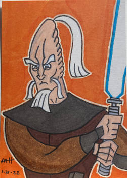 Clone Wars sketch card - Ki-Adi Mundi