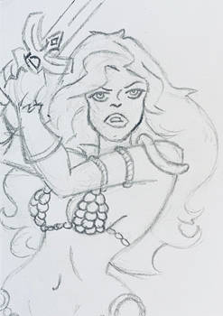 Red Sonja sketchcard (pencil)