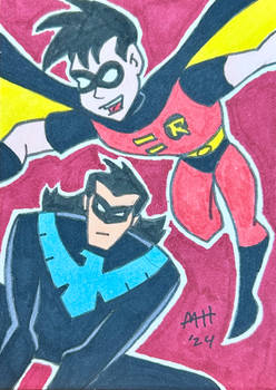 Sketch card - Robin  Nightwing 