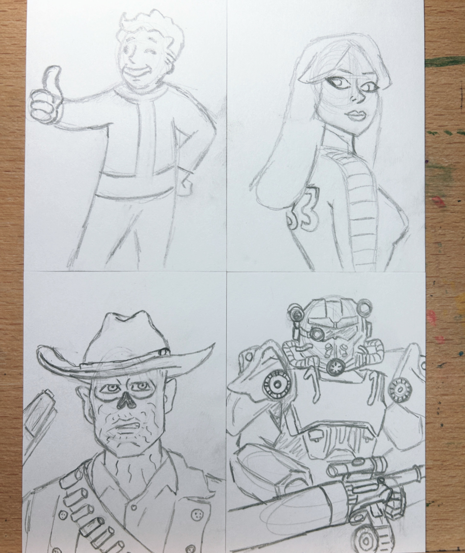 Fallout sketch card (work in progress) by JK-Antwon on DeviantArt