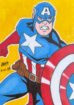 Captain America sketch card (4th of July)