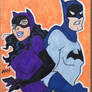 Batman Metal sketch card - Catwoman and Batman