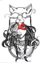 Wolfgirl tattoo
