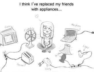 Daily Sketch #02 - Replacing Friends w/ Appliances