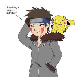 Kiba and... Akamaru?